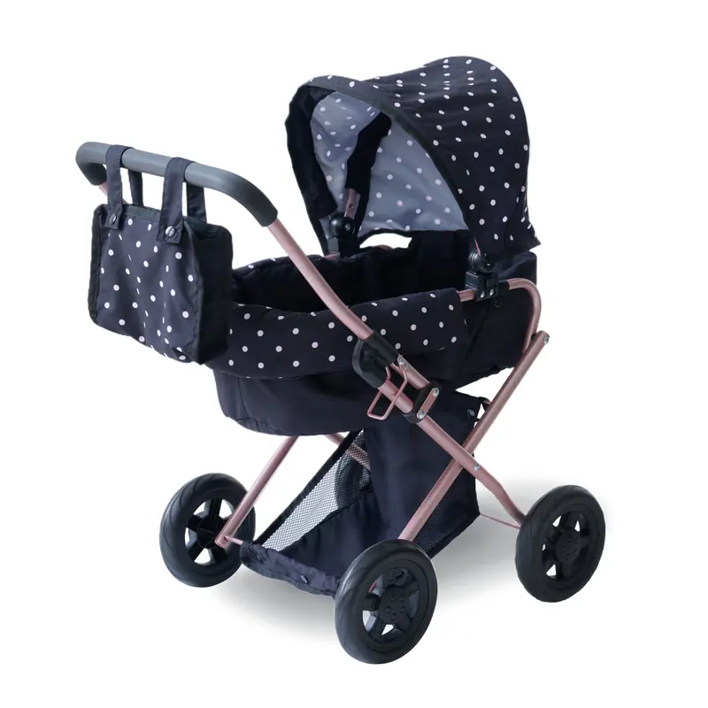 15-18 Inch Baby Doll Stroller, Black - Pin Up Doll Classic Stoller by Olivia's Little World