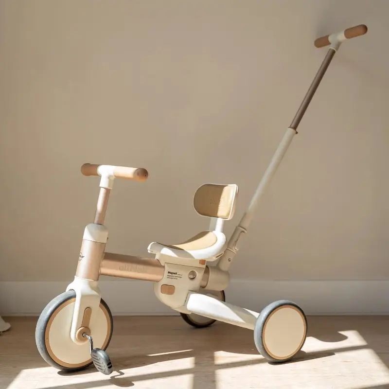 4 in 1 Driewieler met Duwstang en Loopfiets vanaf 18 Maanden