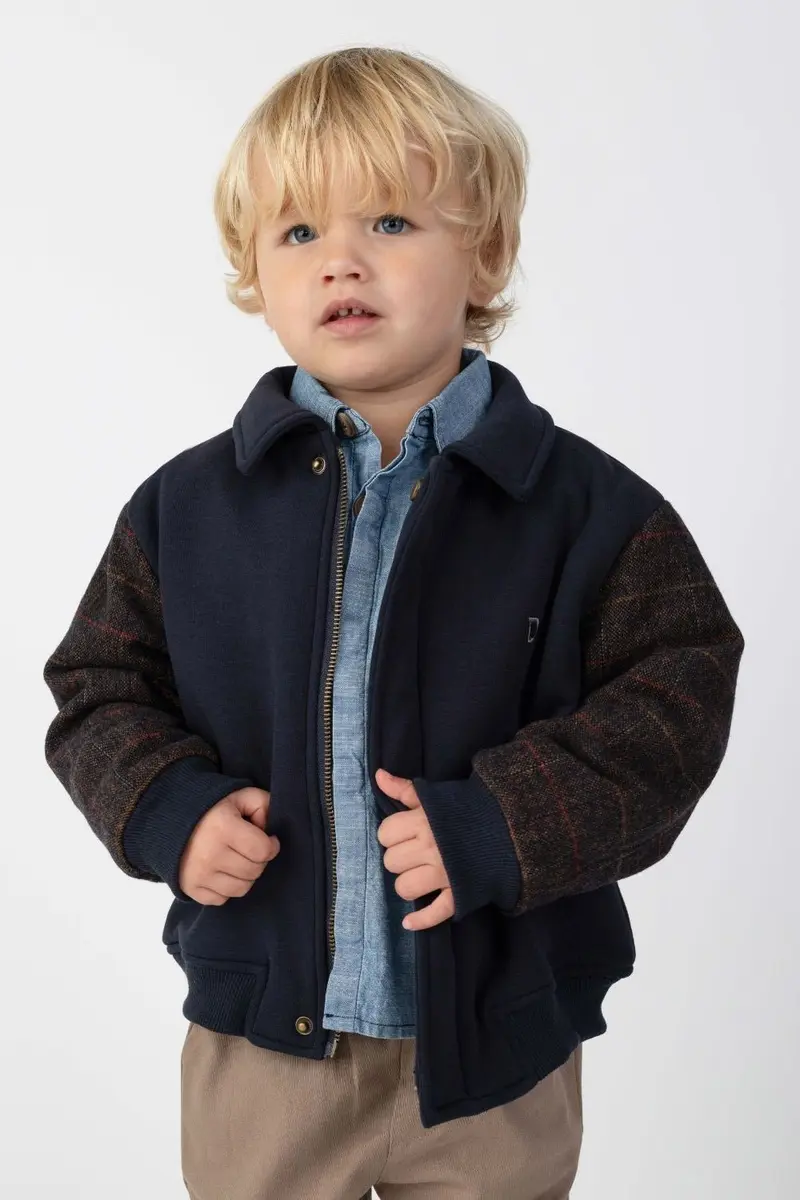 Alaric Bomber Jacket - Navy Blue