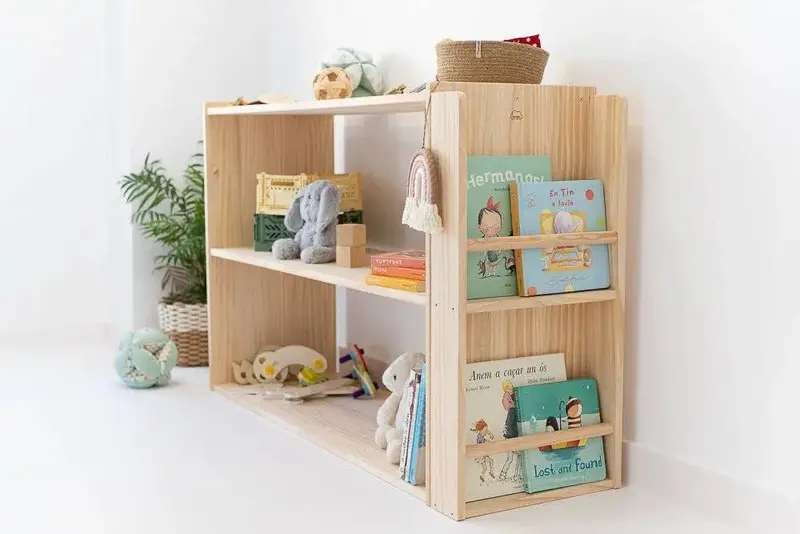 almavidakids | montessori kast met boekenplank