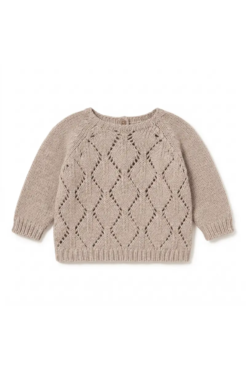 Arian openwork knit sweater - toasted