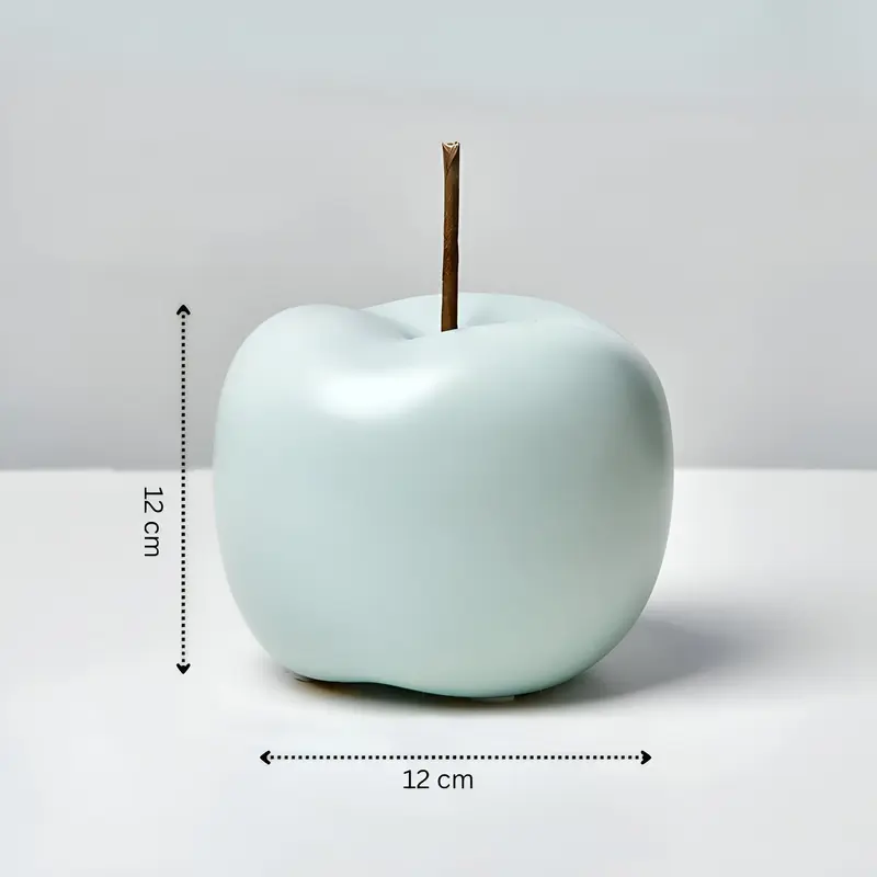 Aurea Appel Ornament - Handgemaakt Keramiek, Pasteltinten