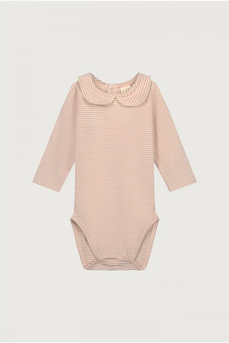 Baby Collar Onesie | Faded Pink - Cream
