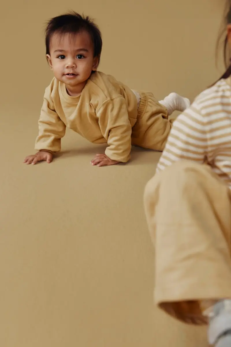 Baby Dropped Shoulder Sweater | Cookie