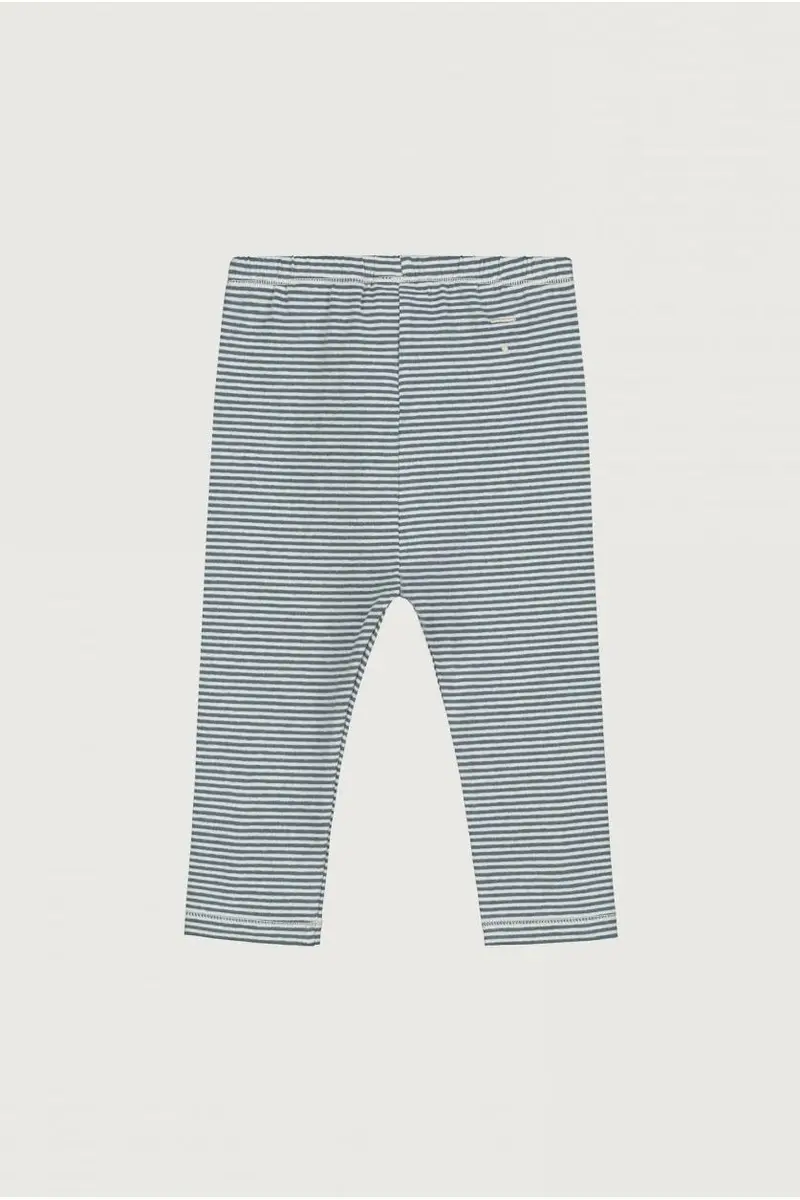 Baby Leggings | Blue Gray - Cream