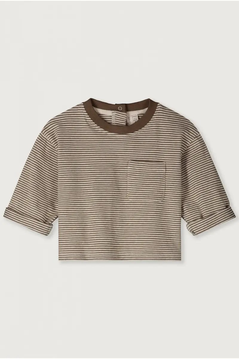 Baby Longsleeve Pocket Tee | Woody - Cream