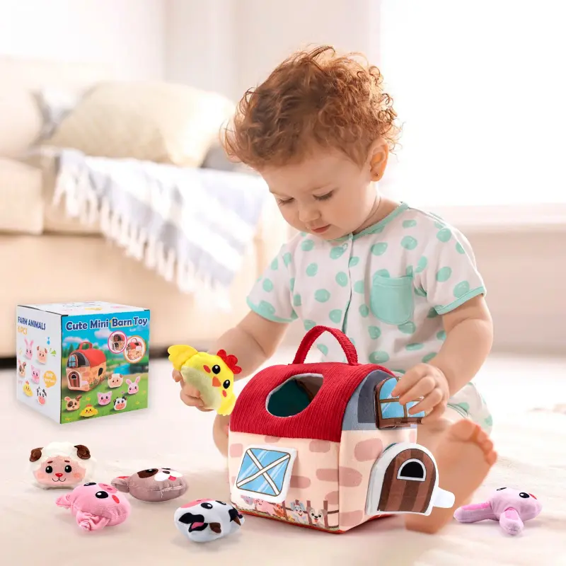 BabyBarn – Zacht & Leren – Boerderijhuis met Pluche Dieren