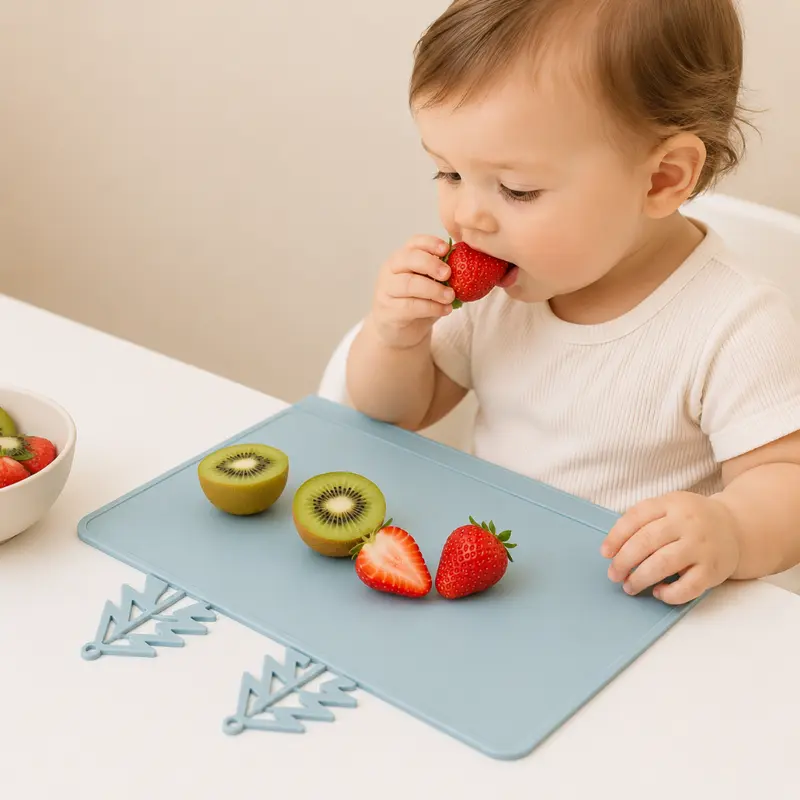 BabySafe – Praktisch & Hygiënisch – Siliconen Placemat met Opstaande Rand