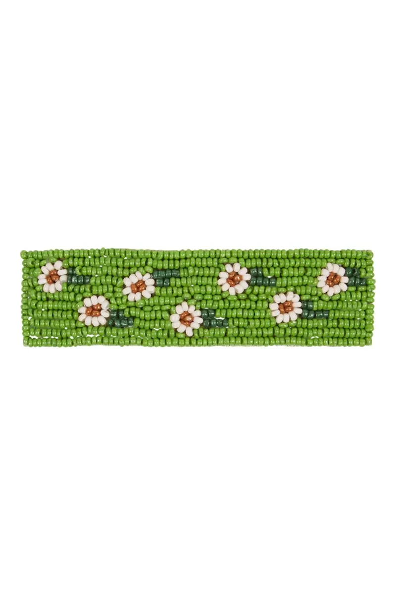 Barrette perles daisy - Fleur