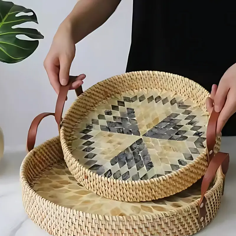 Bastia Rotan Dienblad - Handgemaakt, Duurzaam