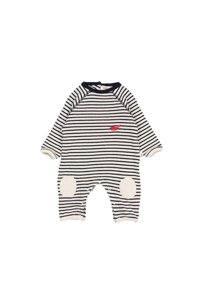 BB soft stripes jumpsuit - Navy