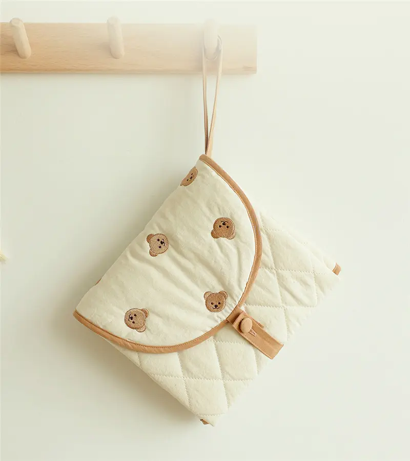 BearFold™ – Opvouwbare Baby Verschoonmat – Praktische Berenmotief Onderlegger
