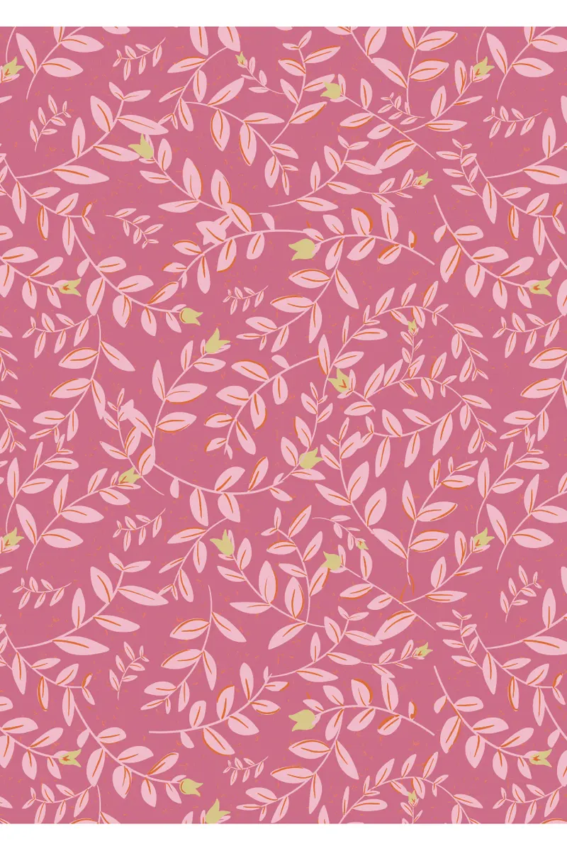 Behang Flora - Fuchsia