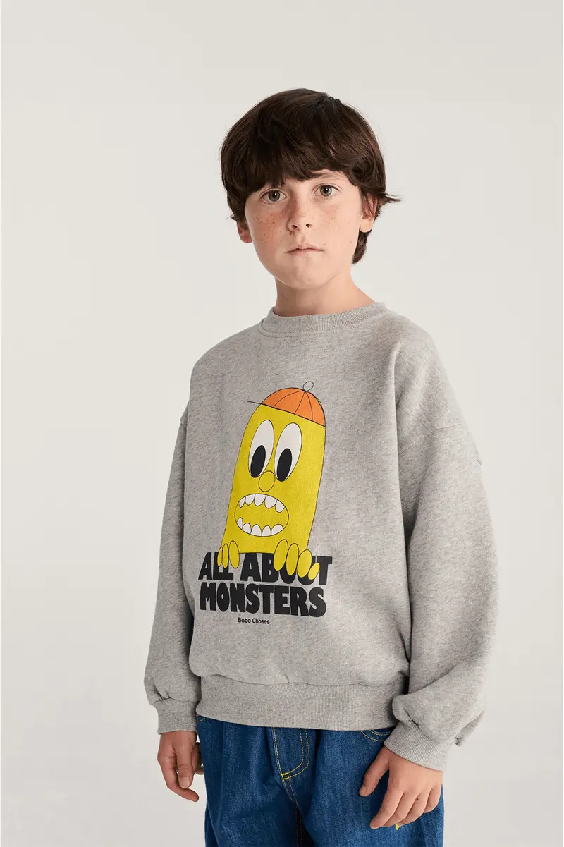 Bigtooth Lemon sweatshirt - Light Heather Grey
