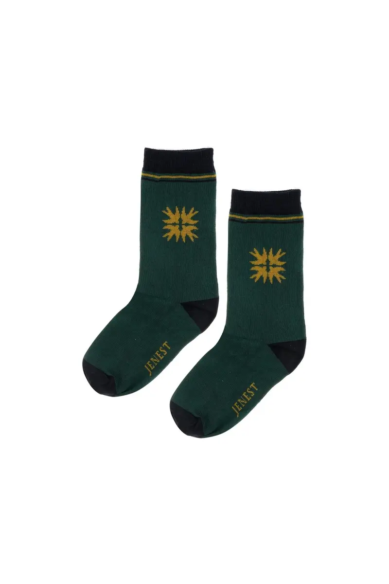 Bird Socks - Dark Green