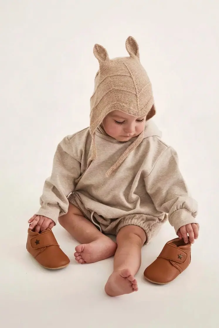 Bisgaard baby star home shoe - cognac