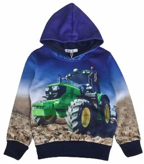 Blauwe Hoodie met John Deere