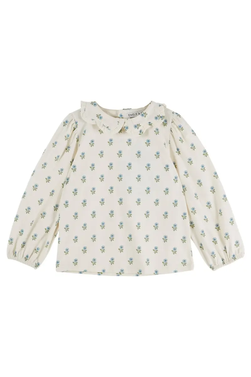 Blouse jersey imp col fleur - Scarlet