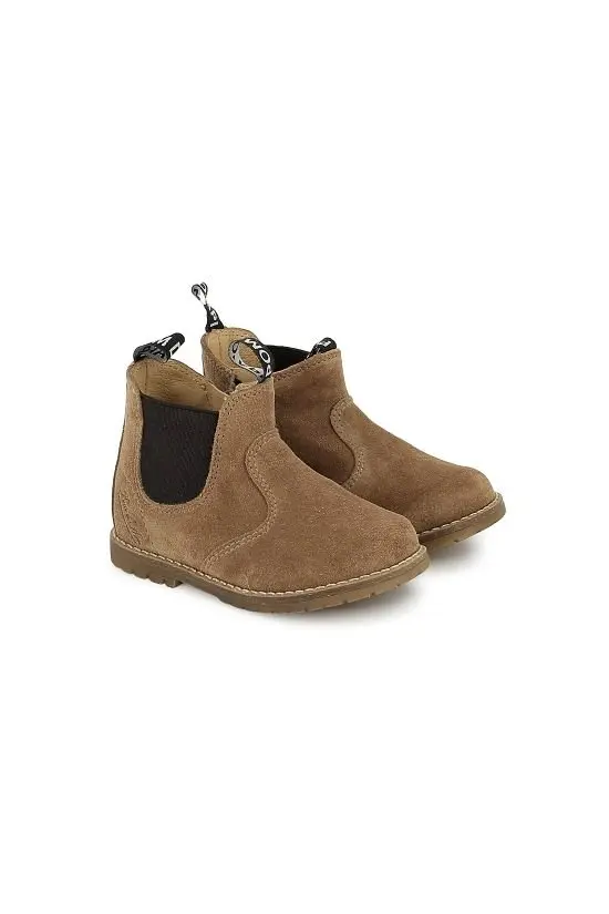 Bob zip boots - Velours - Tabac
