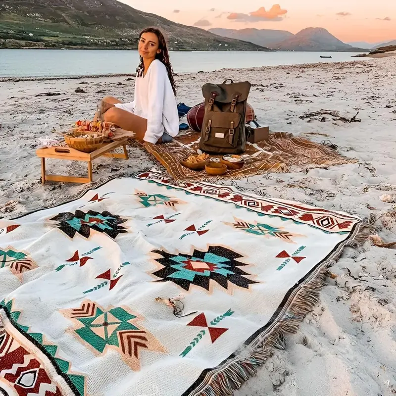 BohoWeave™ – Bohemian Picknickkleed – Omkeerbare Outdoor Deken