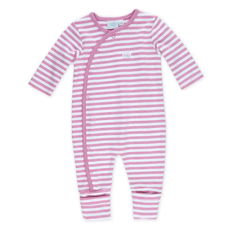 Boxpak met omslagvoet - Stripe, Roze melange - feetje