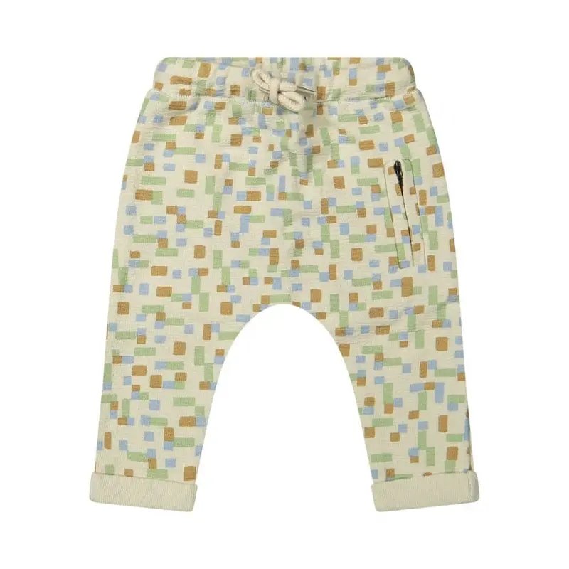 Broek blauw/groen geblokt - biologisch katoen - Riffle Amsterdam