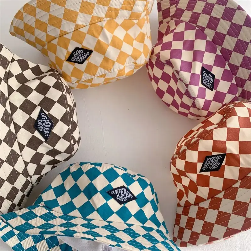 Bucket Hat – Schattig & Beschermend – Kinder Hoed Geruit