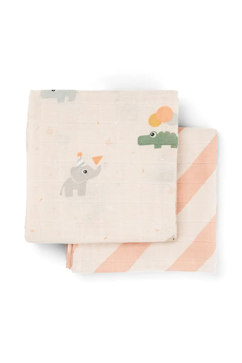 Burp cloth 2-pack | Celebration - Powder