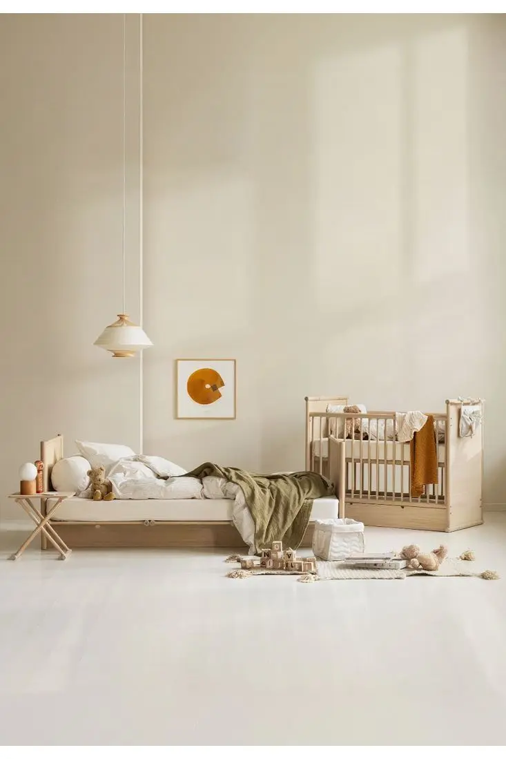 Camp novel cot bed/bed, 60x120/120x200 cm, oak