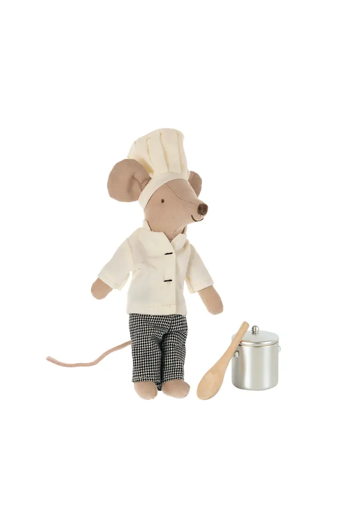 Chef Mouse with Soup Pot And Spoon