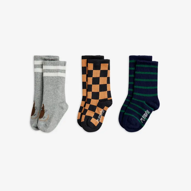 Chess check 3-pack socks