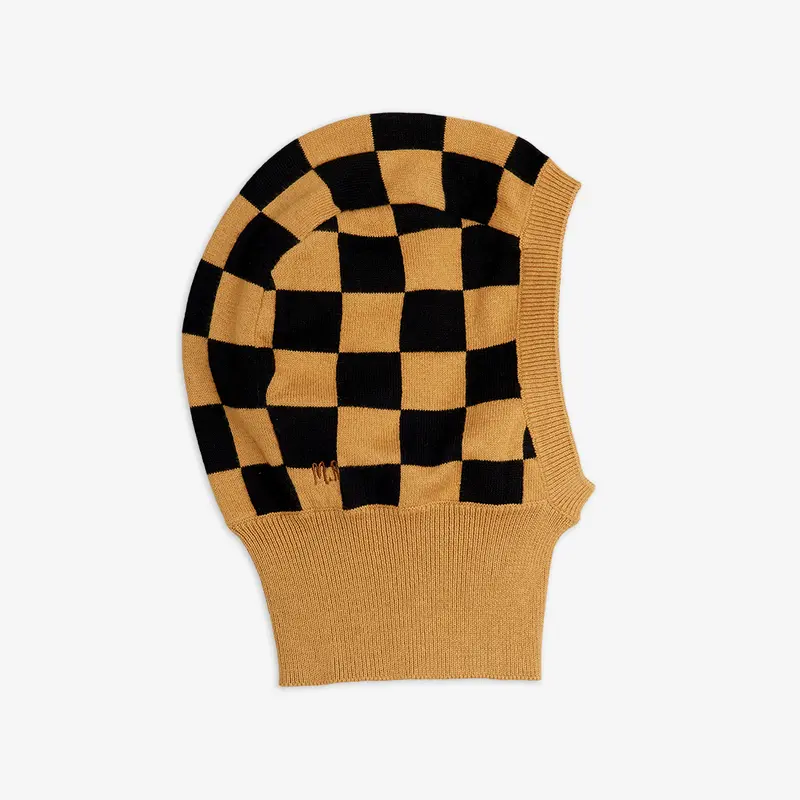 Chess check knitted balaclava