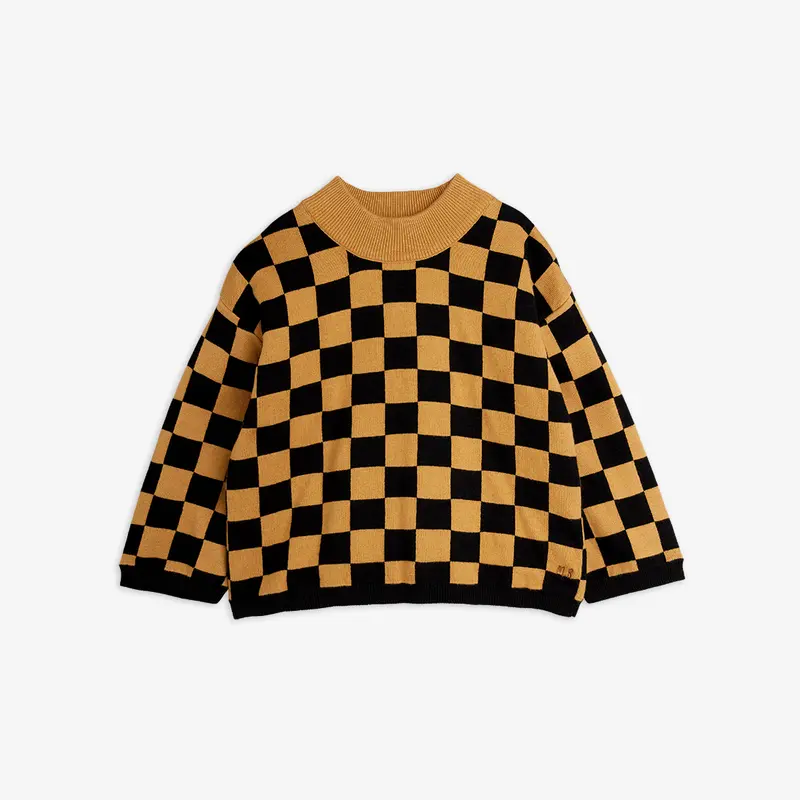Chess check knitted sweater