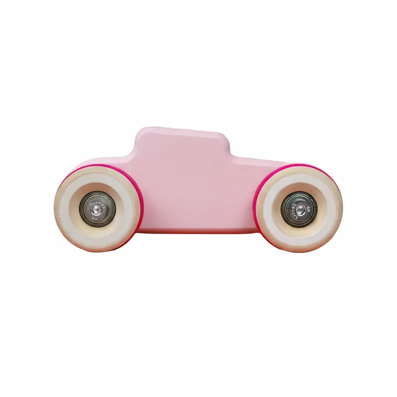 Chunkies No. 04 - Houten Roze Speelgoedauto - The Hot Rod