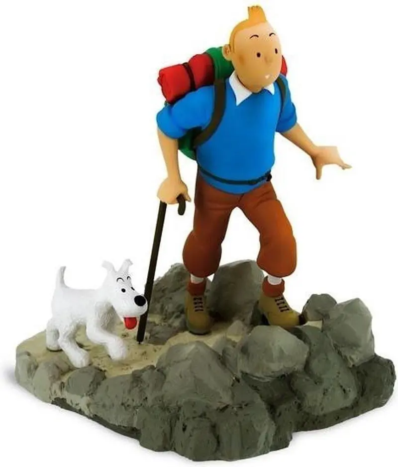 Collectible figurine Tintin Hiker with Snowy (47000)
