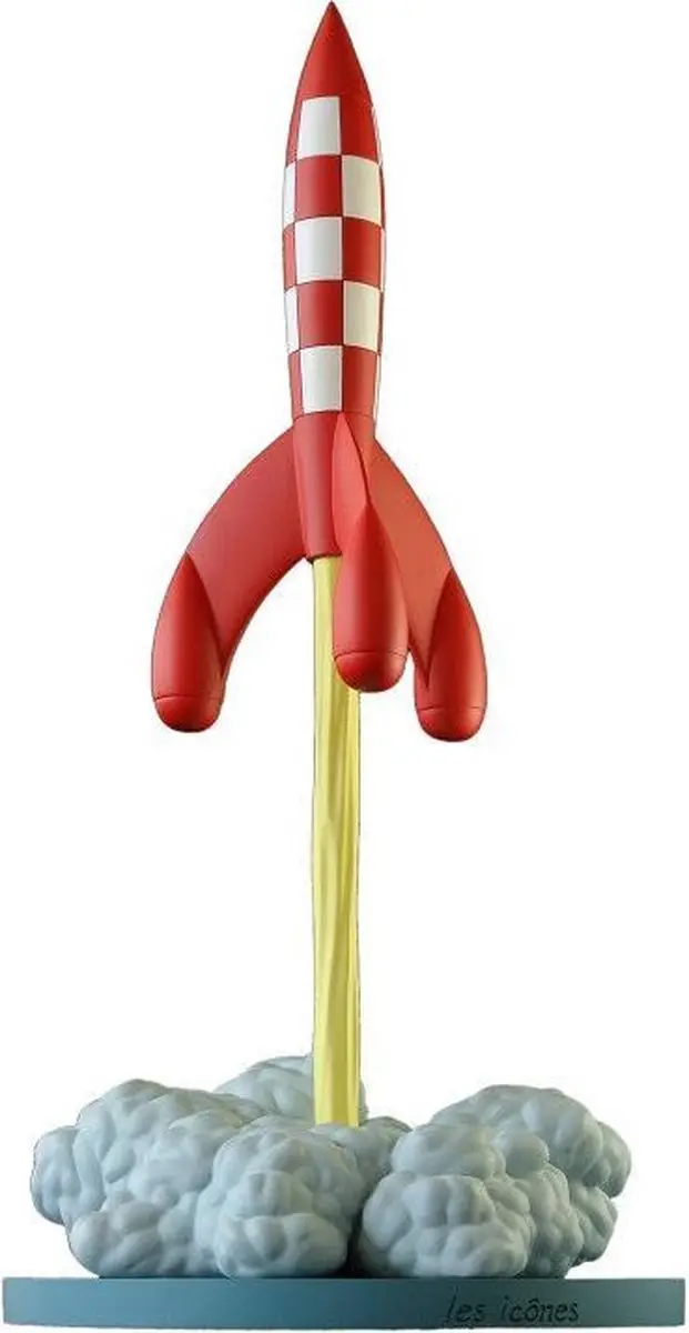 Collectible figurine Tintin The Lunar Rocket taking off 43 cm (46405)