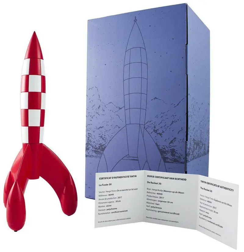 Collectible Resin Moon Rocket Tintin Moulinsart 30cm (46949)