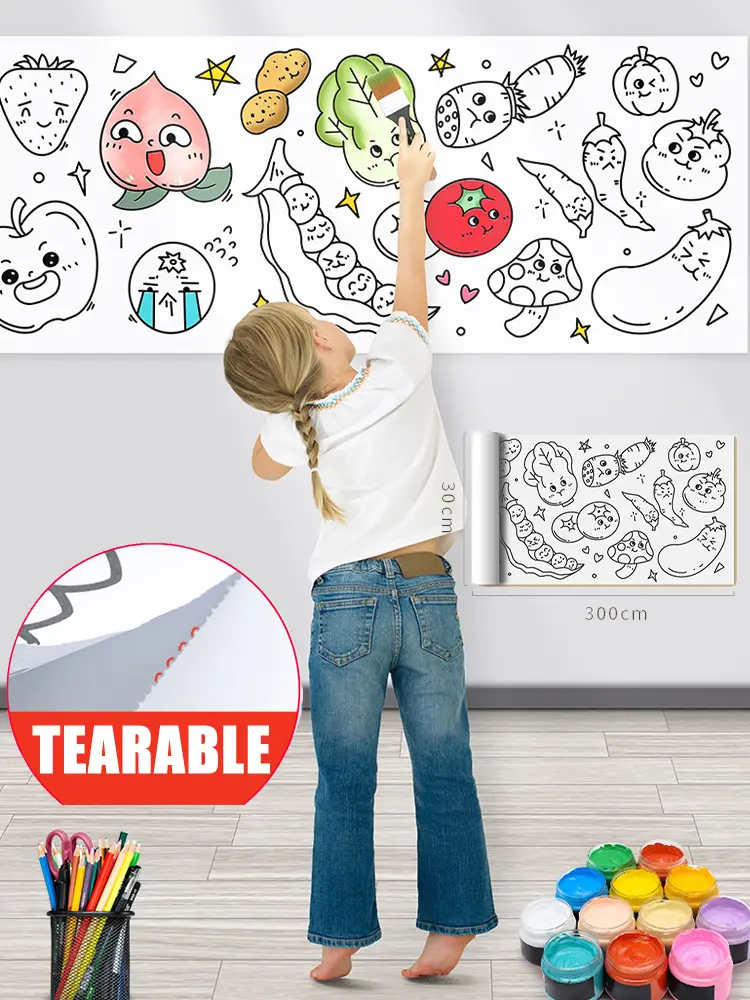 ColoringPaper™ - Laat de creativiteit in je kleine los! - XXL Kleurplaat