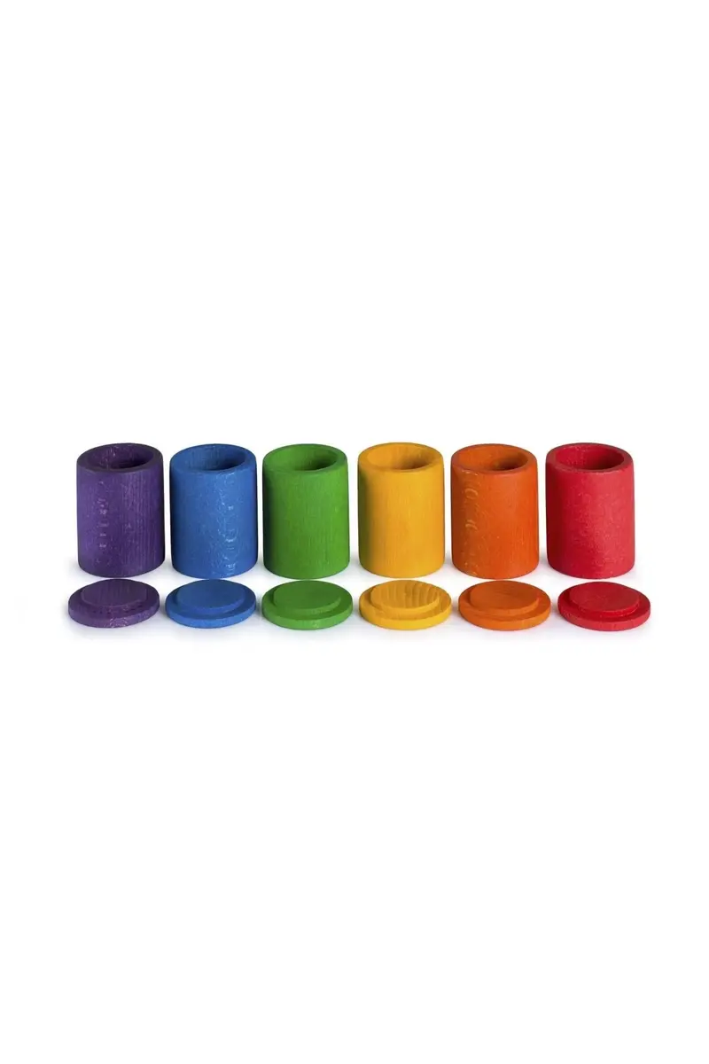 Coloured cups with lid