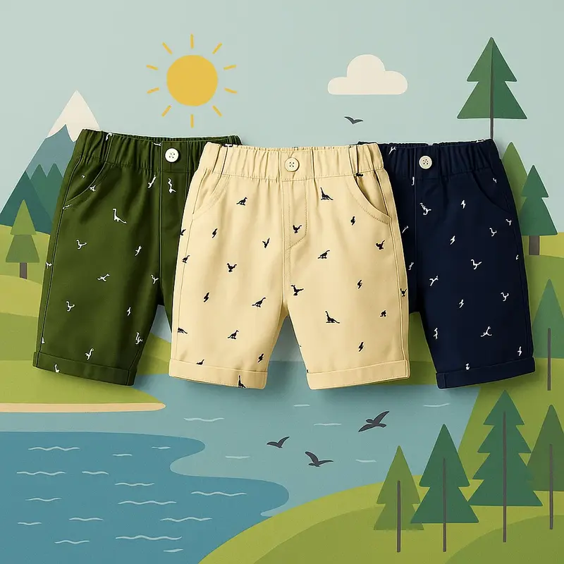 CoolKiddo – Fris en comfortabel – Korte broek met Dino ontwerp