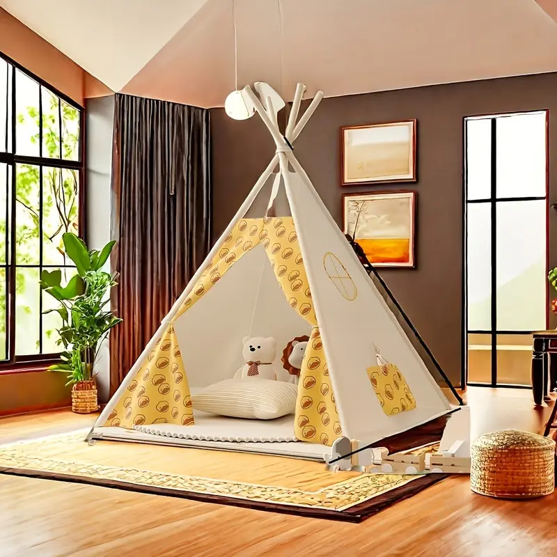 CosyCamp™ – Speelse Kinder Tipi Tent – Comfortabel Binnen & Buiten Plezier