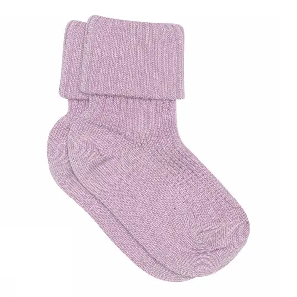 Cotton rib baby socks - Lupine