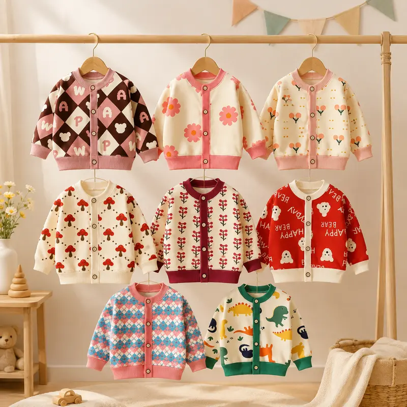CozyCardi – Zacht & Warm – Gebreid Vestje met Leuke Prints