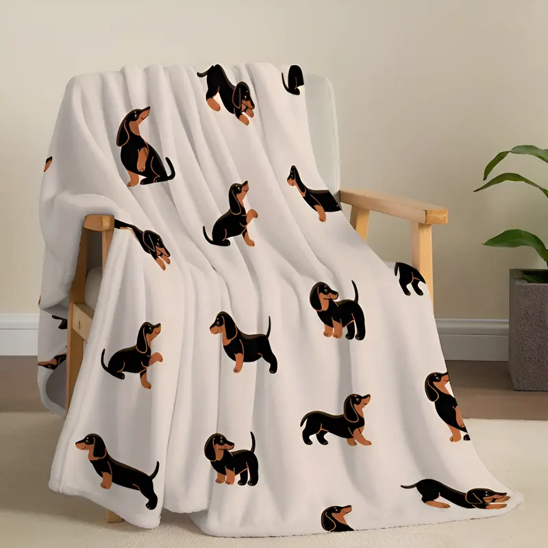 CozyDach™ – Zachte Teckel Fleeceplaid – Knusse Honden Deken
