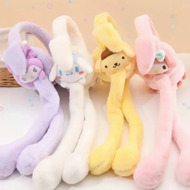 CozyEars – Zacht & Winddicht – Plush Oorwarmers met Beweegbare Oren