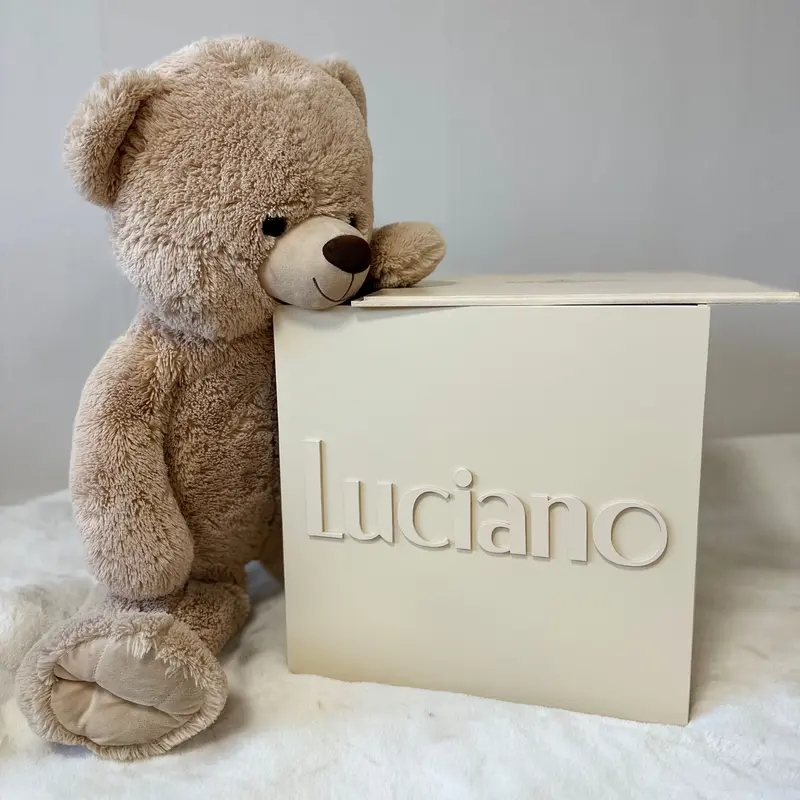 Cube XL Toybox Beige – Gepersonaliseerde Speelgoedkist