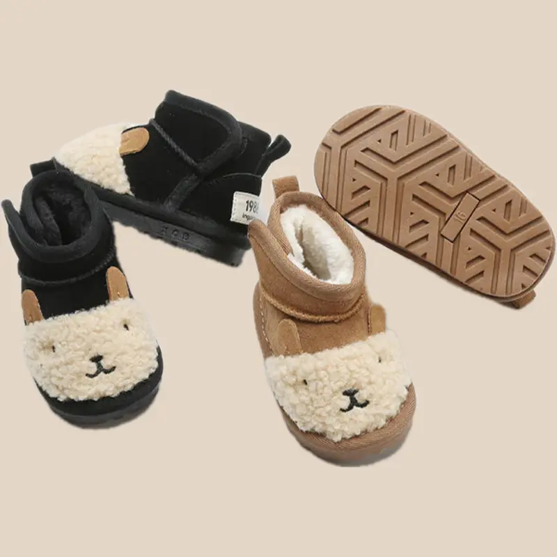 CuddlePaws™ – Warme Enkellaarsjes met Poppetje – Comfortabele Baby Schoenen