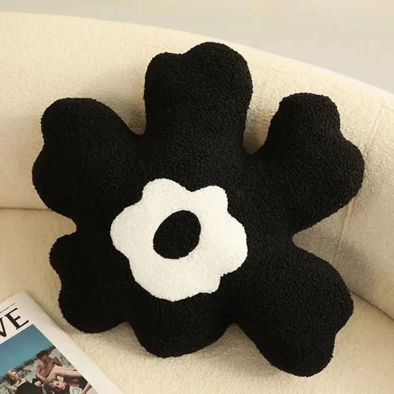 Daisy Doodle Sierkussen - Zacht Pluche, Bloemenmotief voor Kussens Bank