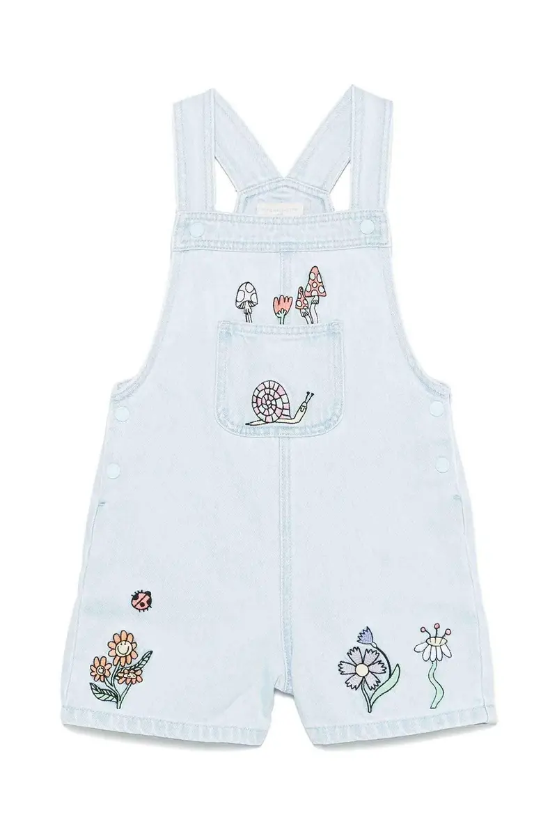 Denim Dungaree With Fairyland Embro - light blue