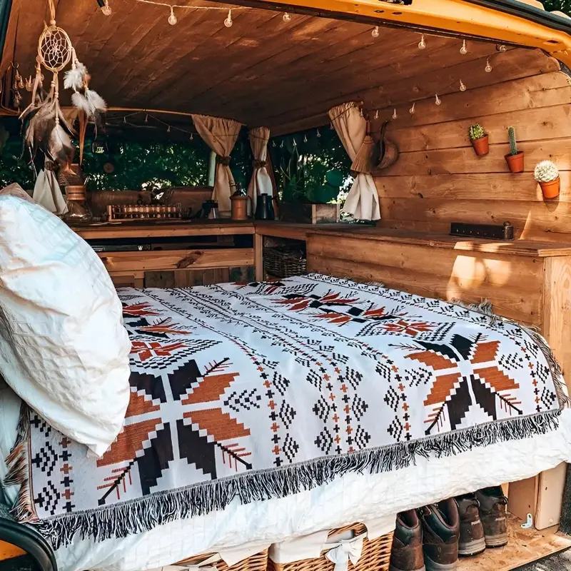 DesertVibe™ – Marokkaans Boho Picknickkleed – Bohemian buitenmat